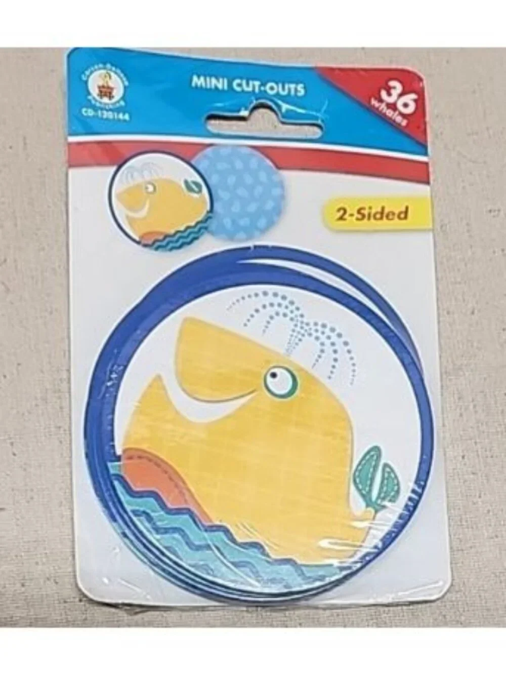 Carson-Dellosa Whales Mini Colorful Cut-Outs-36/Pkg. Teacher Bulletin Boards NEW